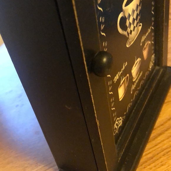 Vintage Key Holder. Black. Wood. Paint off in areas on back. Can be touched up. - Picture 5 of 16